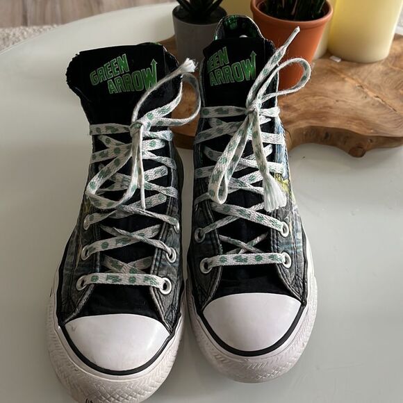 CONVERSE DC Comics Green Arrow Hi Top Sneakers - Picture 6 of 12